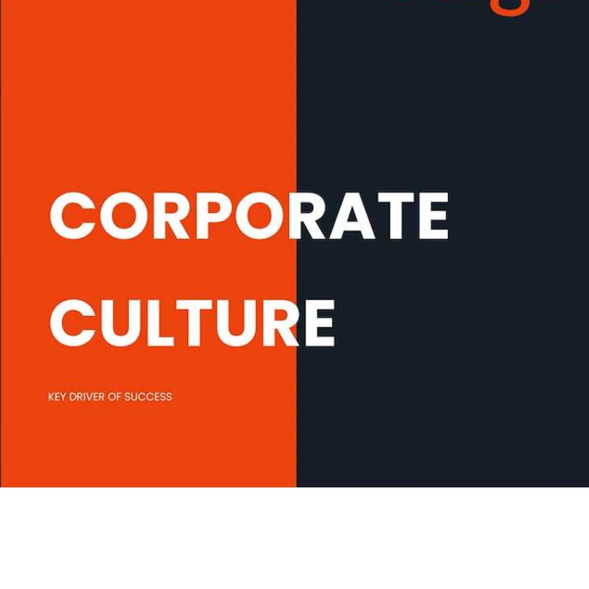 Company culture — the key driver of success